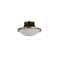 Nuvo Lafayette 1-Light Flush 18 in. Matte Black/Natural Brass White Opal Glass 60/7906 - alternate 2